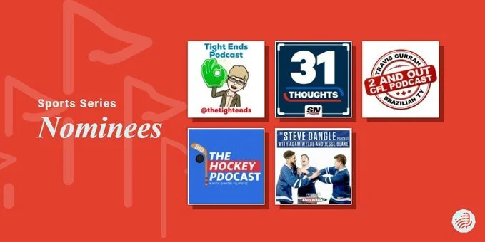 The nominees for Outstanding Sports Series in the 2020 Canadian Podcast Awards.