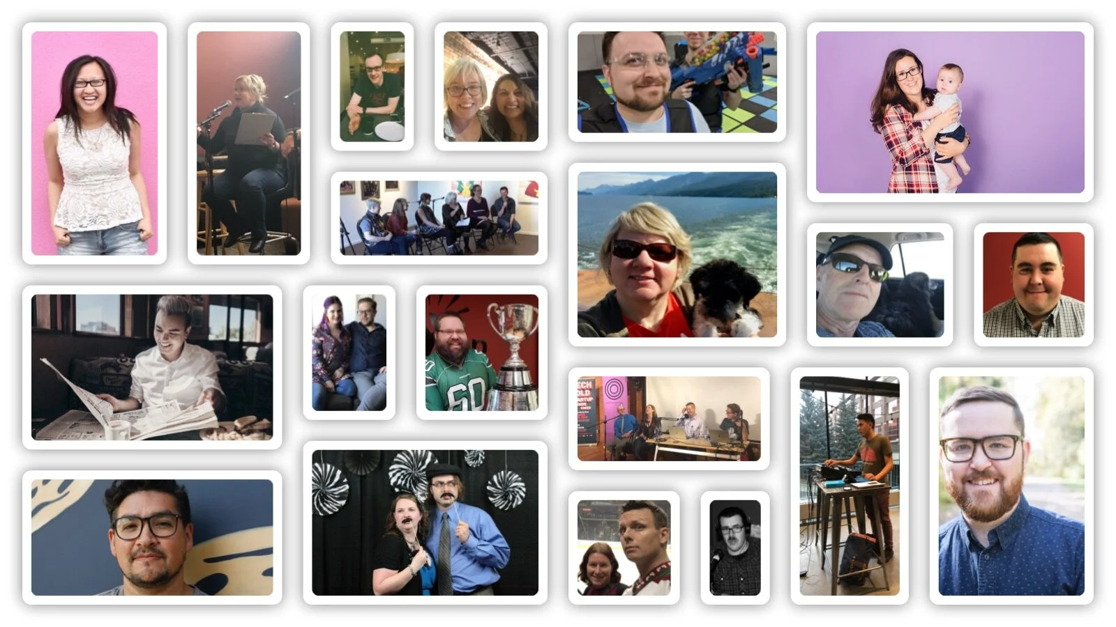 Some of the members of the Alberta Podcast Network.